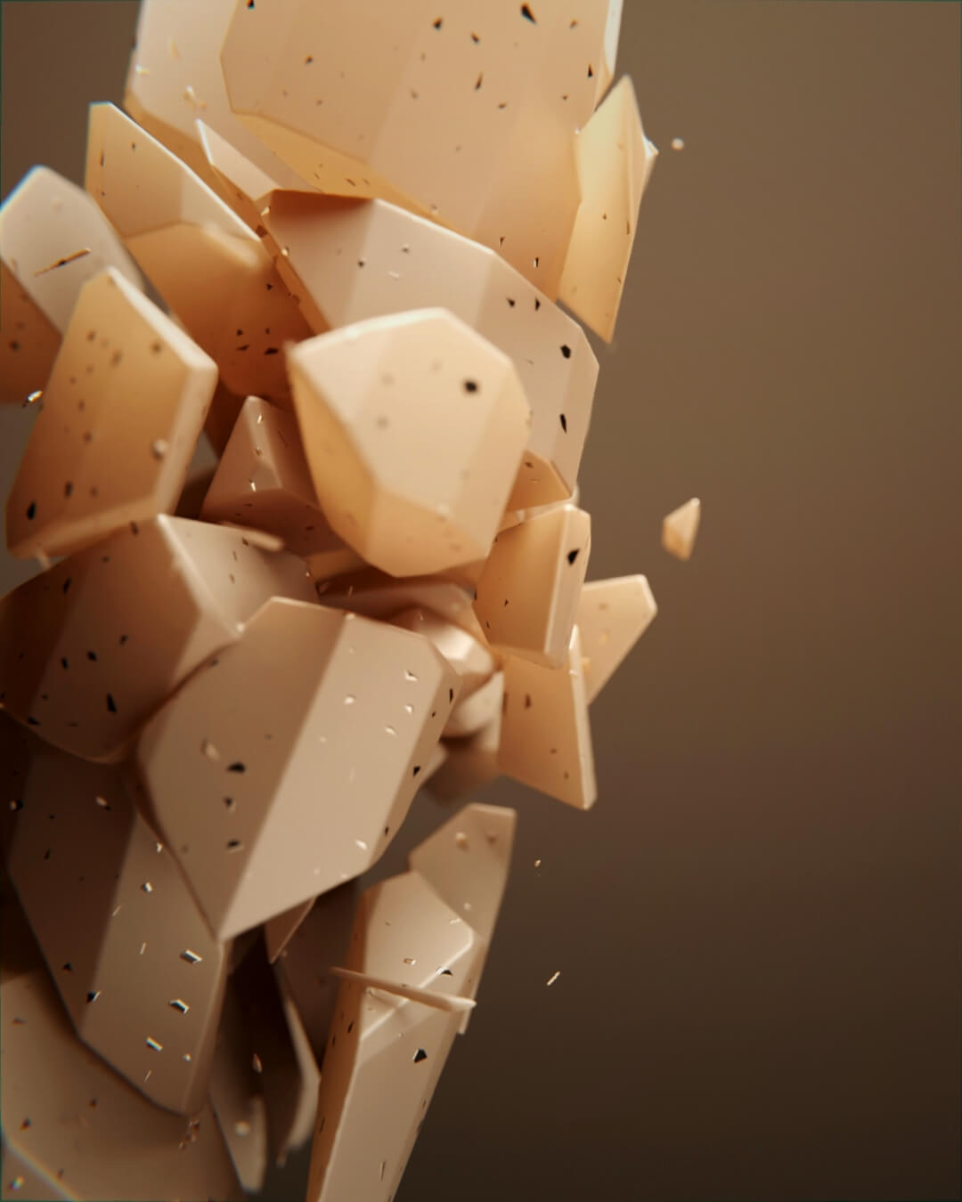 3d studio - exploration fracture materiel cgi